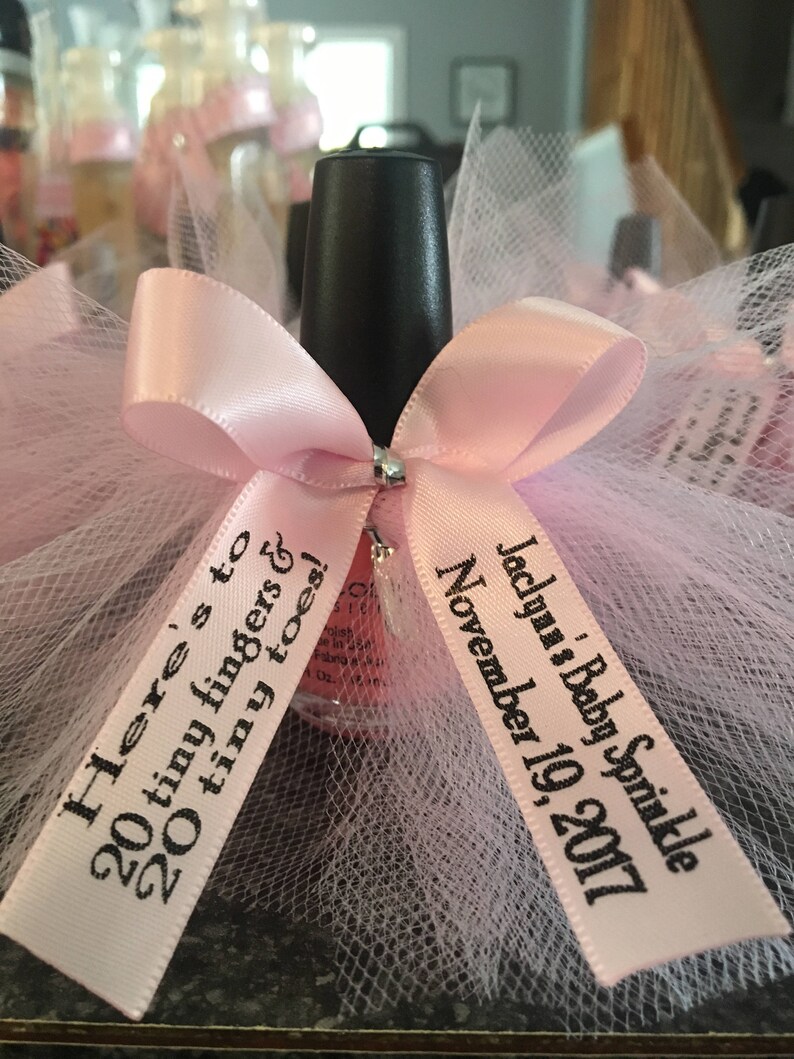 Tutu Personalized Nail Polish Baby Shower Favors Custom Baby Etsy