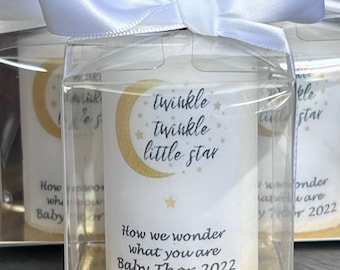 Twinkle twinkle little star candle favor,  Gender reveal party favors, gender neutral baby shower favors, decorations, take home gift