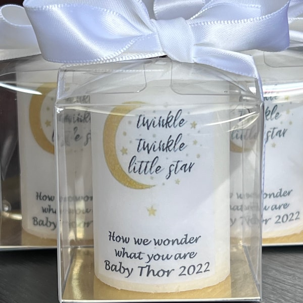 Twinkle twinkle little star candle favor,  Gender reveal party favors, gender neutral baby shower favors, decorations, take home gift