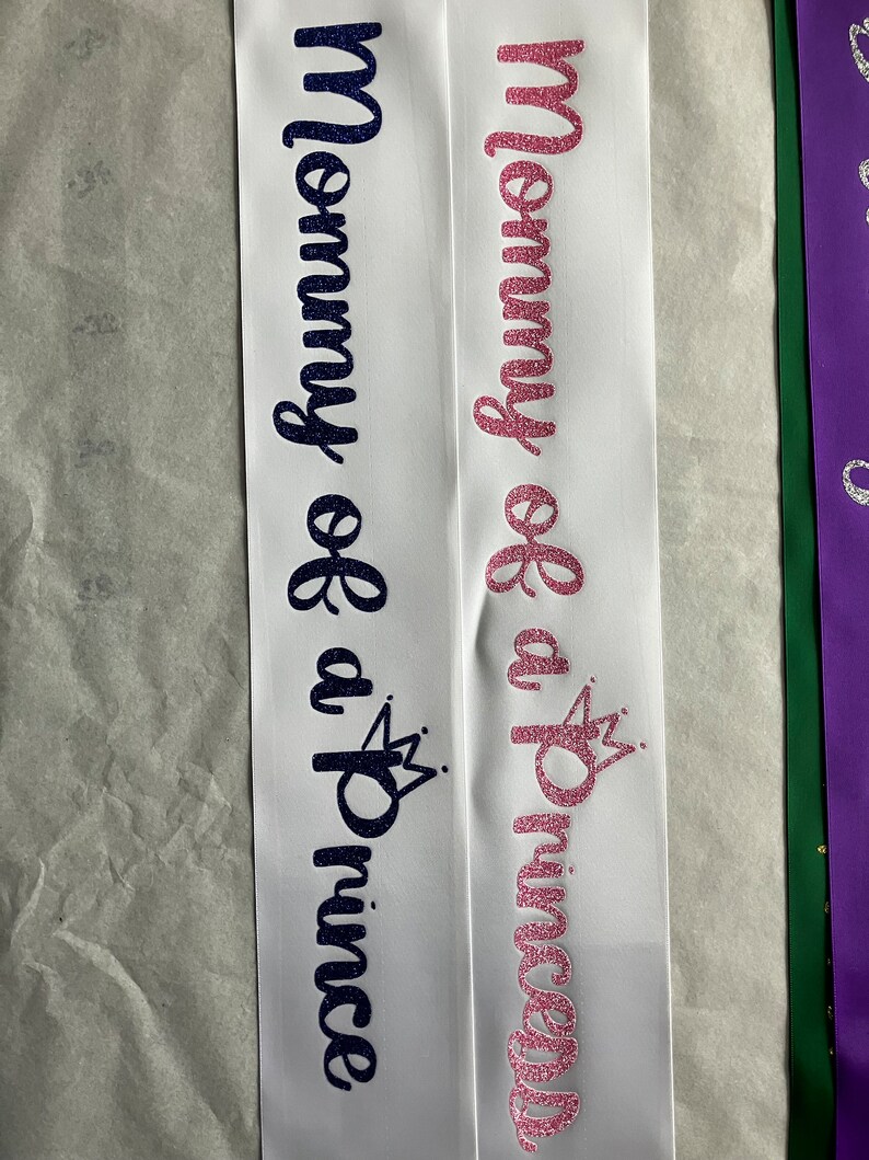 Bride to be party, Mommy to be, baby shower sash, Halloween Sash, Prom King, Prom Queen, Beauty Queen, Any Color any wording, custom sash image 2