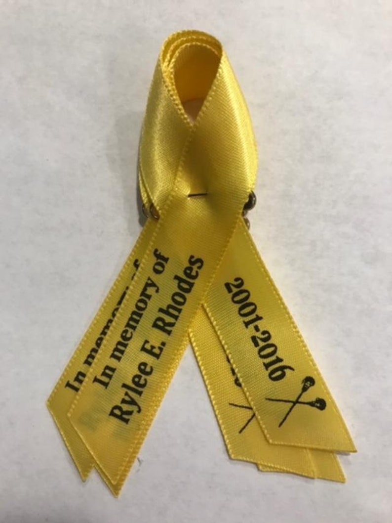 Custom Pinned Lape Ribbons Custom Awareness Ribbons Etsy