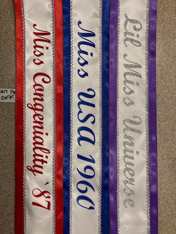 Miss America Pageant Sashes