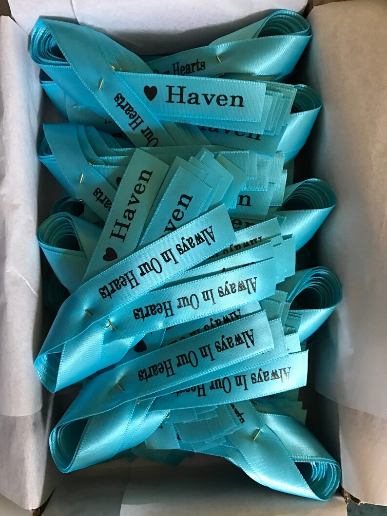 Memorial Pins Personalized 5/8 Ribbon Pinned Wedding Favors Etsy