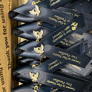 Custom Remembrance Ribbons Pinned and Ready to Wear , Lapel Ribbons ...