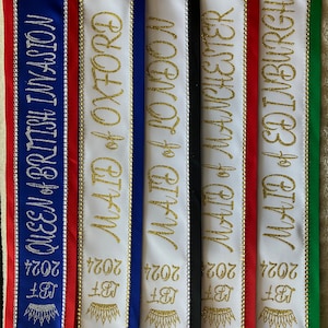 Custom Pageant Sash, Satin Ribbon, Bachelorette Party Decor - Etsy