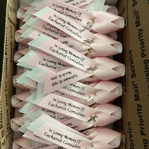 Beautiful custom made remembrance or support ribbons. Show awareness with this pin on, ready to wear lapel ribbon for any event or ceremony