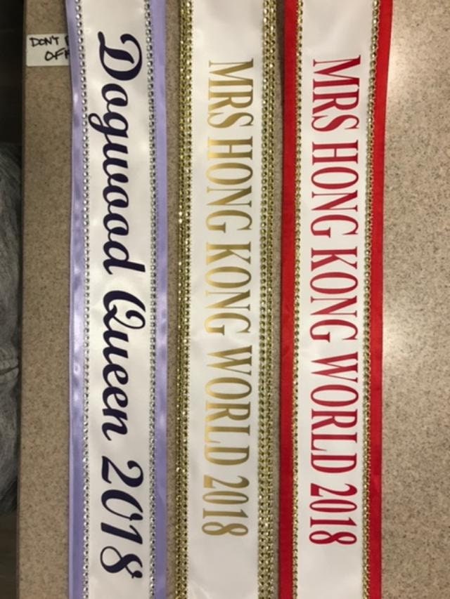 Pageant Hand Ribbon Custom Pageant Sash, Satin Ribbon, Party Costume Prop - Etsy