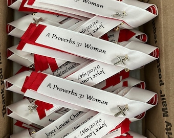 Custom Satin Memorial Ribbon, Funeral, Remembrance, Awareness, Support