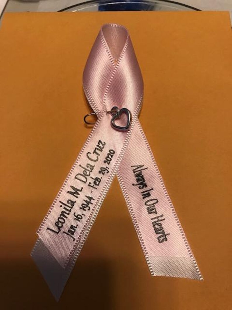 Memorial pins Personalized 5/8 ribbon pinned wedding favors Etsy