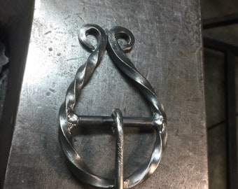 Special Order Belt buckle and Troll Cross, forged