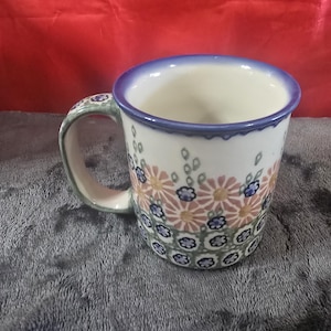 Unikat 10 oz Polish Pottery Mug from Boleslawiec Poland
