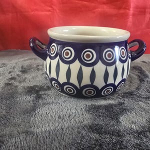 Ciotola in ceramica polacca fatta a mano Boleslawiec