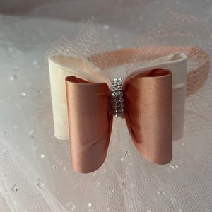 Unique Girls&#39; Headband Ages 4-10 | One of a Kind Design | Elegant Bronze & Beige Colors | Kids Headbands | Headband With Bow