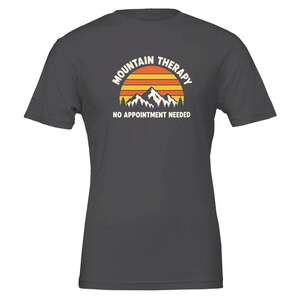 Mountain Therapy No Appointment Needed Shirt, Funny Trail Running T-Shirt, Trail Runner Gift, Ultra Runner Tee, Hiking Shirt Dark Grey