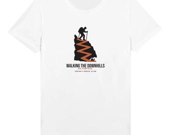 Camiseta técnica para correr cuesta abajo, camiseta de trail running que absorbe la humedad, regalo divertido para corredores de trail.