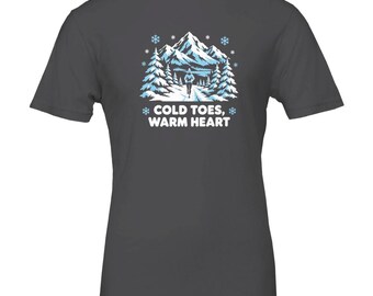 Cold Toes Warm Heart Shirt, Funny Trail Running T-Shirt, Trail Runner Gift, Ultra Runner Tee, Hiking Shirt, Mountain Runner Gift
