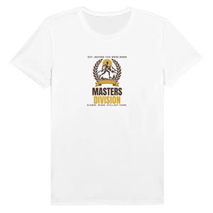 Masters Division Tech Running Shirt, Moisture Wicking Trail Running Tee, Birthday Gift for Runner, Masters Runner Shirt