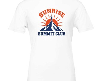 Sunrise Summit Club Shirt, Funny Trail Running T-Shirt, Trail Runner Gift, Ultra Runner Tee, Hiking Shirt, Mountain Runner Gift