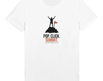 Camiseta de running Pop Click Summit Tech, camiseta de trail running que absorbe la humedad, regalo divertido para corredores de trail.