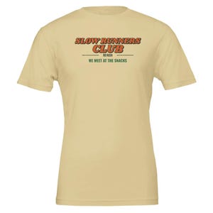 Slow Runners Club Shirt, Funny Trail Running Tee, Ultra Runner Gift, Hiking Shirt, Mountain Runner Gift in Multiple Colors & Sizes Soft Cream