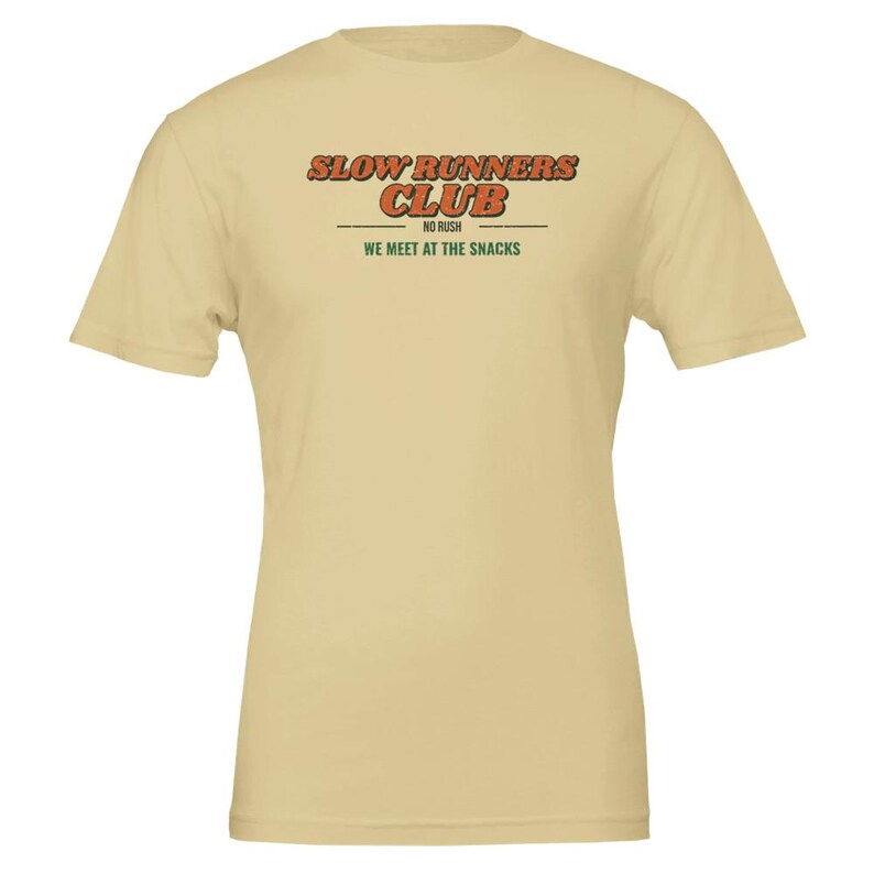 Slow Runners Club Shirt, Funny Trail Running Tee, Ultra Runner Gift, Hiking Shirt, Mountain Runner Gift in Multiple Colors & Sizes Soft Cream