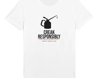 Camiseta de running Creak Responsibly Tech, camiseta de trail running que absorbe la humedad, regalo divertido para corredores de trail.