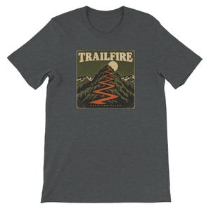 TrailFire Burn the Climb Album T-Shirt, Trail Rock Band Tee, Funny Trail Running Shirt, Mountain Band Shirt, Runner Music Lover Gift image 2
