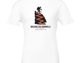 Camiseta "Caminando cuesta abajo a propósito", camiseta divertida para correr por senderos, camiseta de senderismo, regalo para corredores de montaña