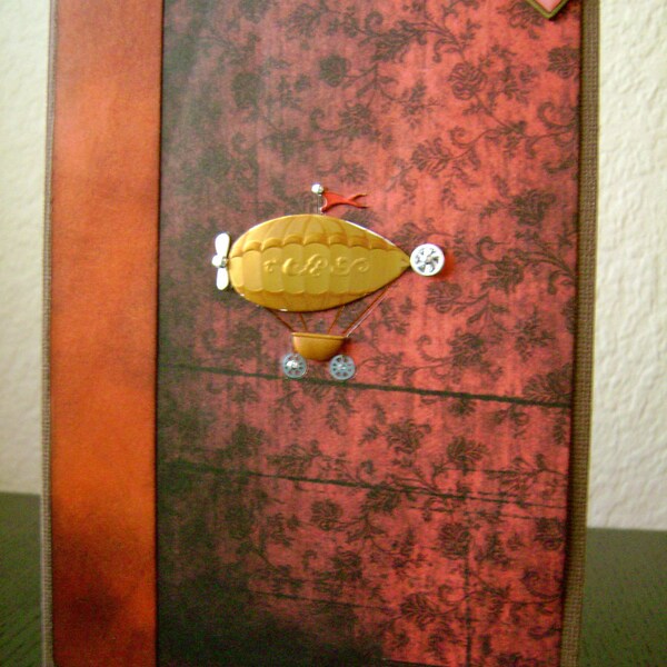 Adventure Awaits Victorian Red Greeting or Birthday Card