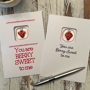 Fused Glass Berry Sweet Gemstone Inspiration delivered in a Greeting Card