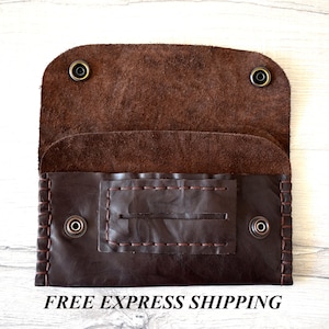 personalized gift, men gifts, tobacco pouch, Genuine leather tobacco pouch,rolling leather pouch,tobacco leather rolling bag