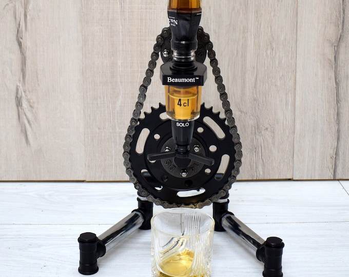 Motorcycle gifts for men, Steampunk gift Whiskey Dispenser. Chain model.