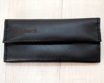 Personalized leather tobacco case - pouch