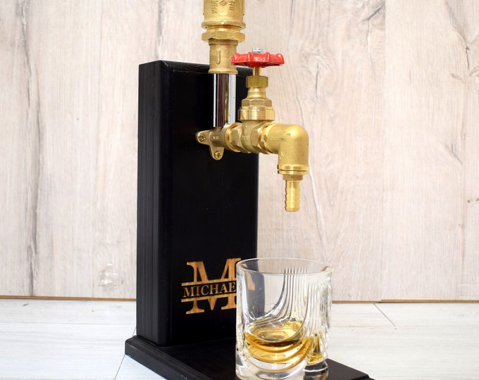 Retro steampunk bar art, industrial style, steampunk décor, man cave, pipe dispenser