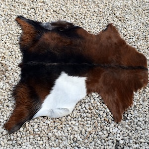 Hair on hide, Leather rug, House gift, Gift for friends, Family gift, Goat Skin rug, goat rug, Soft fur Animal Skin, Goat hide, 100% NATURAL
