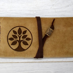 Engraved leather Tobacco Case, Leather Tobacco bag, Leather Tobacco Pouch,