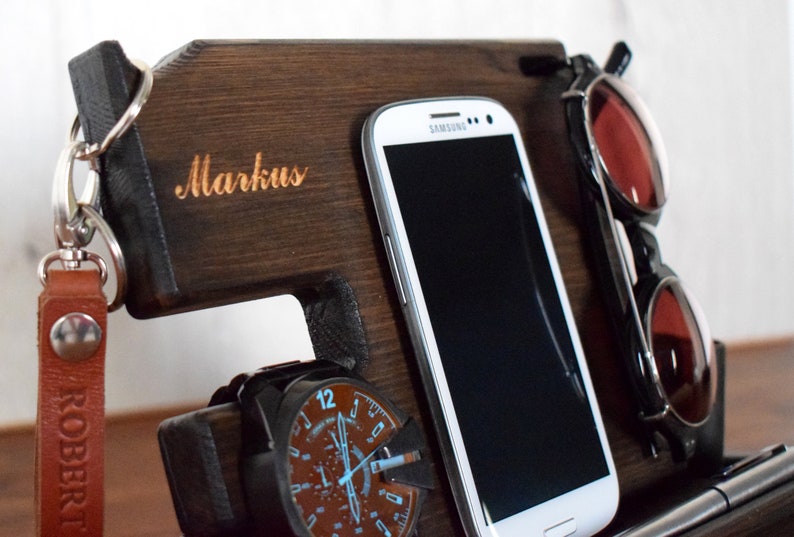 Wooden iPhone Docking Station,night Stand,charging