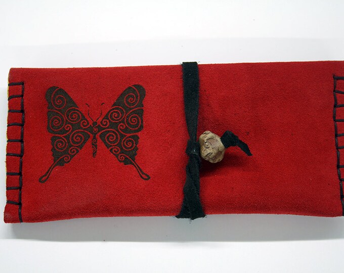 Butterfly Leather Tobacco Case