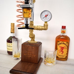 Customizable engraved name, Personalized Embossed Name, Whiskey Dispenser, Liquor, Gin, Wine, Alcohol mini Bar.