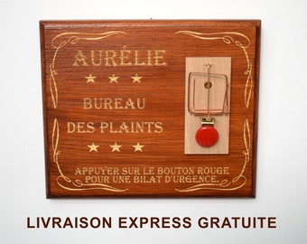 French Wooden Sign,  Complaint Department Sign for Man Cave.