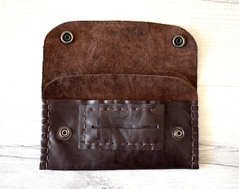Personalized Tobacco pouch, Genuine leather