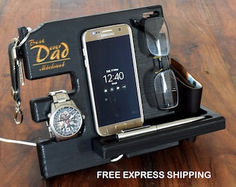 Wedding party Gifts,Free shipping, Free engraving, Groomsman Gift,Personalized Docking station,wood organizer, gift for him