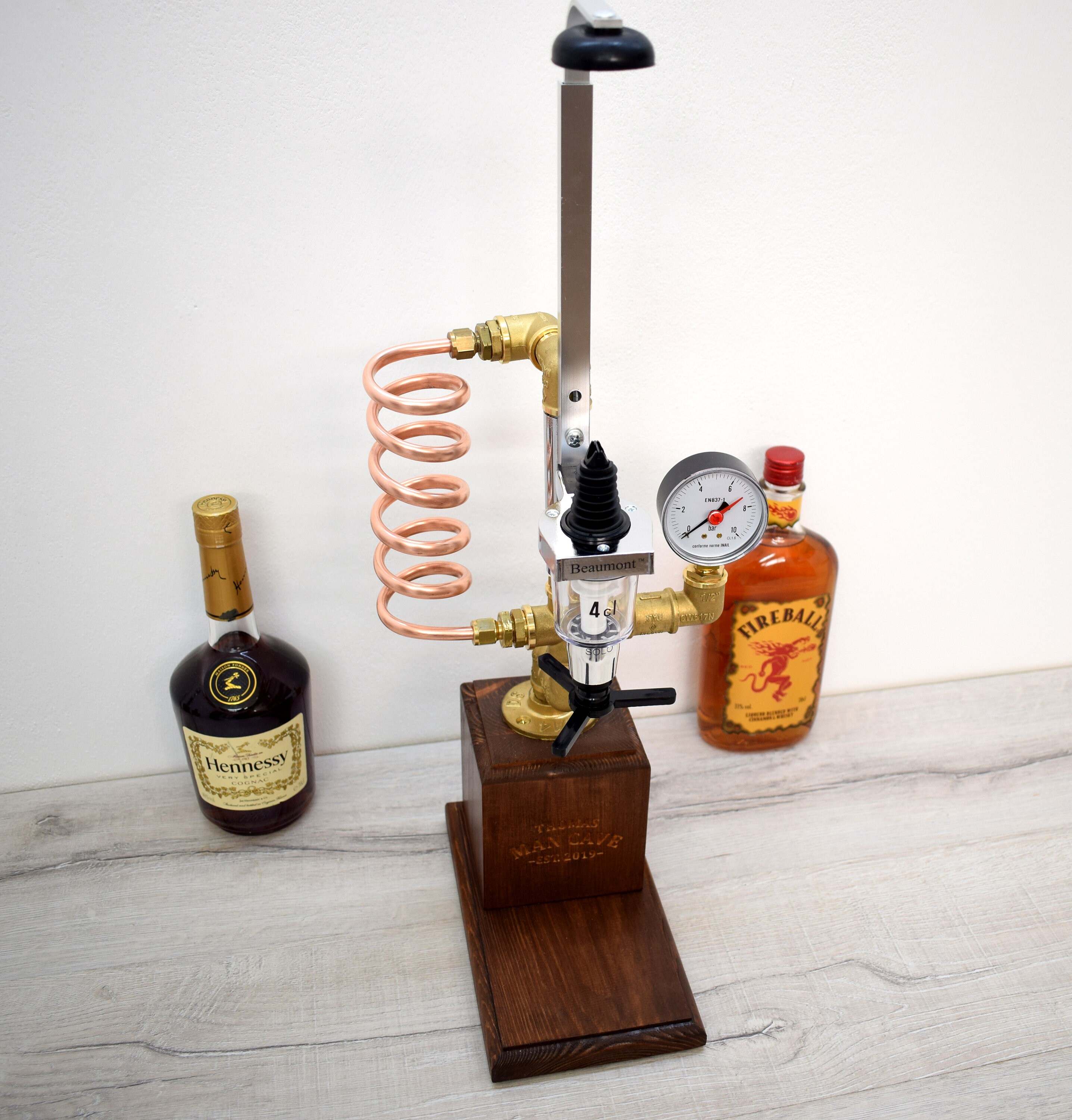 Dispenser, Handcrafted Industrial Whiskey Dispenser , Bottle Holder -   Denmark