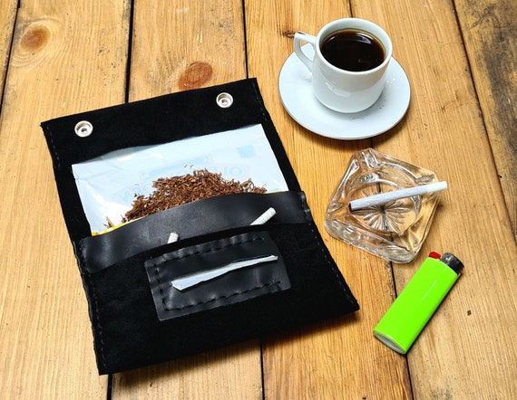 etsy tobacco pouch Personalized Leather Bag Organizer , Vintage Leather Cigarette Holder Case , Rolling Tobacco Pouch X06-L05TBP Water-repellent Tobacco Pouch for 30-50