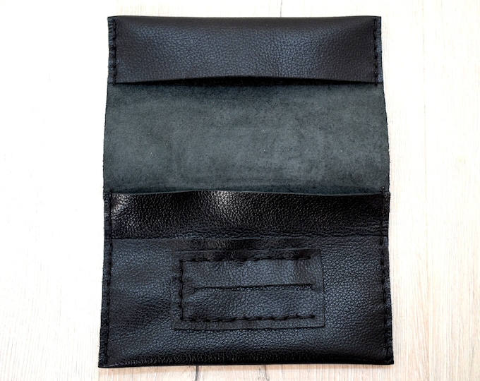 Personalized leather rolling cigarette, cigarette pouch, tobacco purse - wallet - bag.