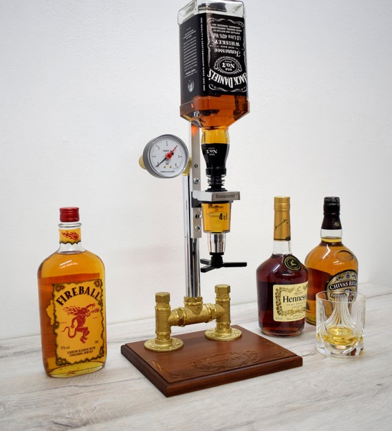 Uitdaging robot Baron Whiskey Mini Bar Liquor Dispenser 1 flessenhouder cadeau - Etsy België