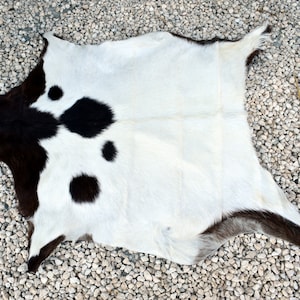 Area rug, Leather rug, House gift, Gift for friends, Family gift, Goat Skin rug, goat rug, Soft fur Animal Skin, Goat hide, 100% NATURAL
