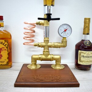 Steampunk décor industrial design, Man cave, Alcohol Dispenser, Whiskey, Gin, Wine, Liquor mini Bar.