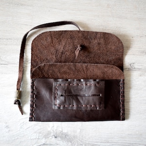 Genuine leather tobacco pouch, rolling leather pouch, tobacco leather rolling bag.