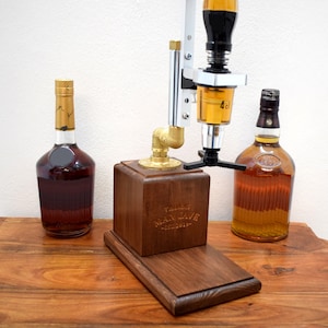 Personalized Whiskey Dispenser, Handmade Liquor Dispenser, Industrial pipe Drinks Dispenser, Axel.